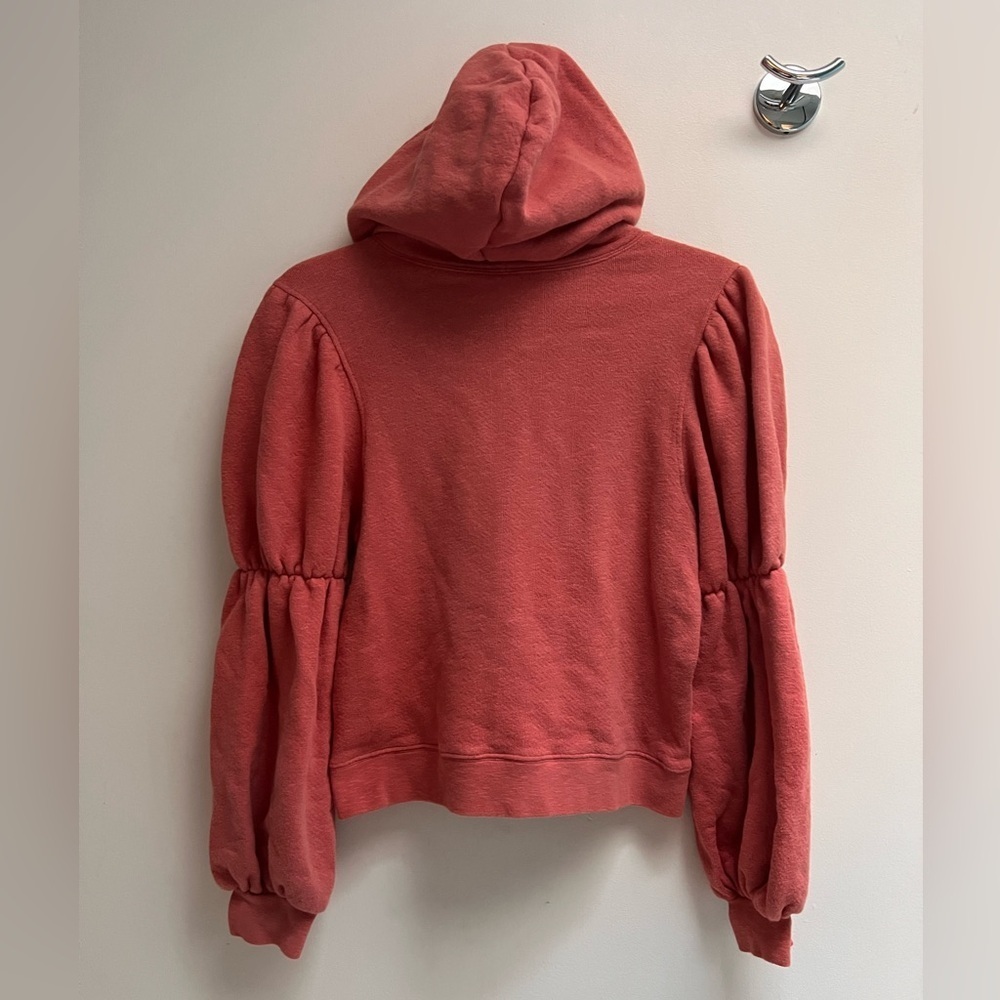 ULLA JOHNSON Women’s Sacha Sweatshirt with Puff Sleeves Clay - Size X-Small - Picture 3 of 7